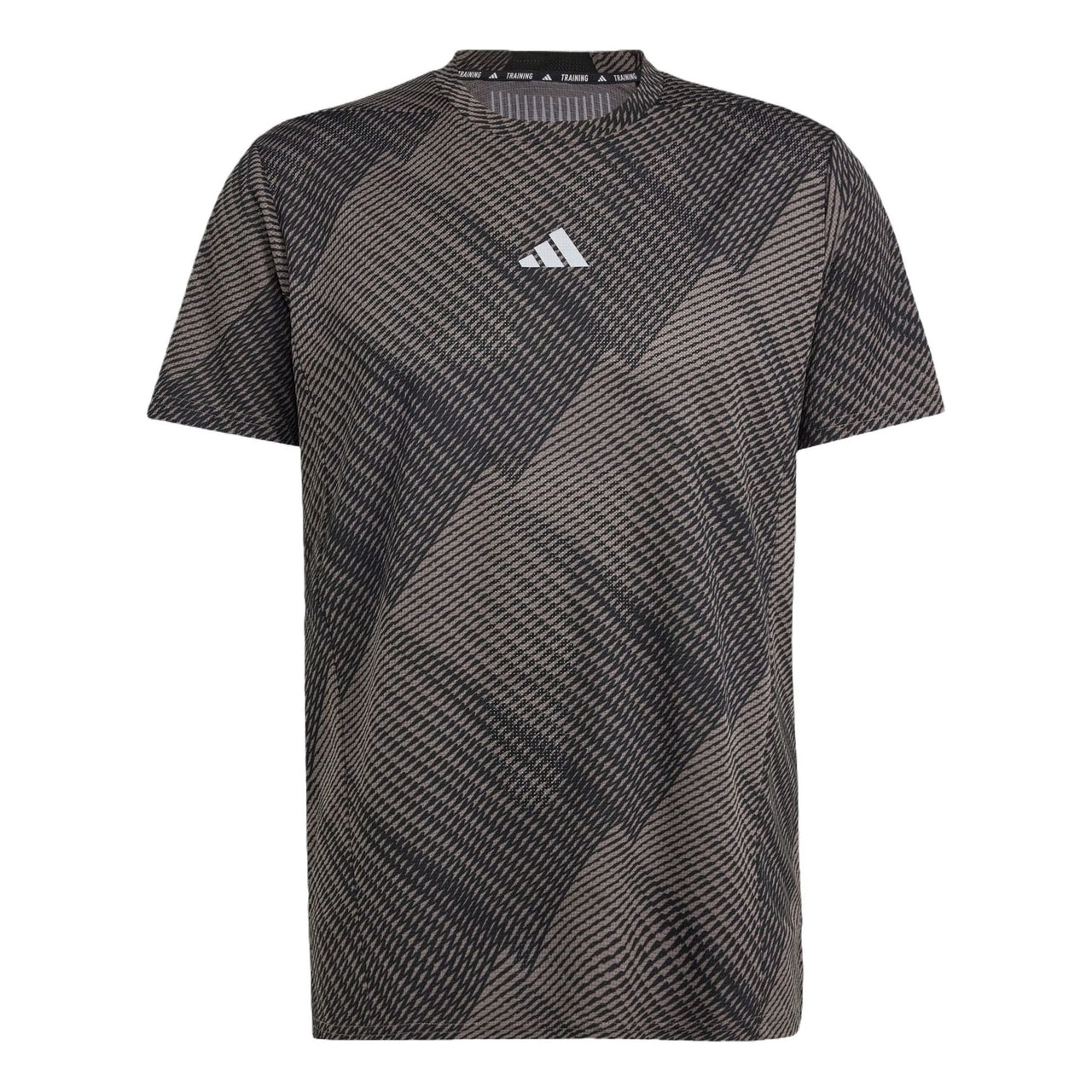adidas Designed for Training HIIT Workout HEAT.RDY Print T-shirt Asia Sizing 'Charcoal Black' IL7136