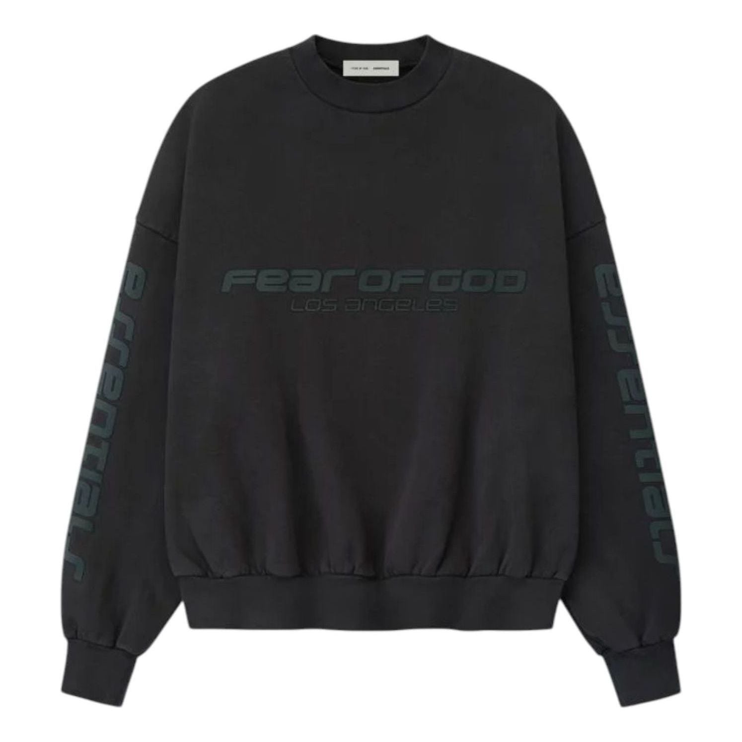 Fear of God Essentials Los Angeles Heavy Fleece Cropped Sweatshirt 'Vintage Black' 192HO256893F