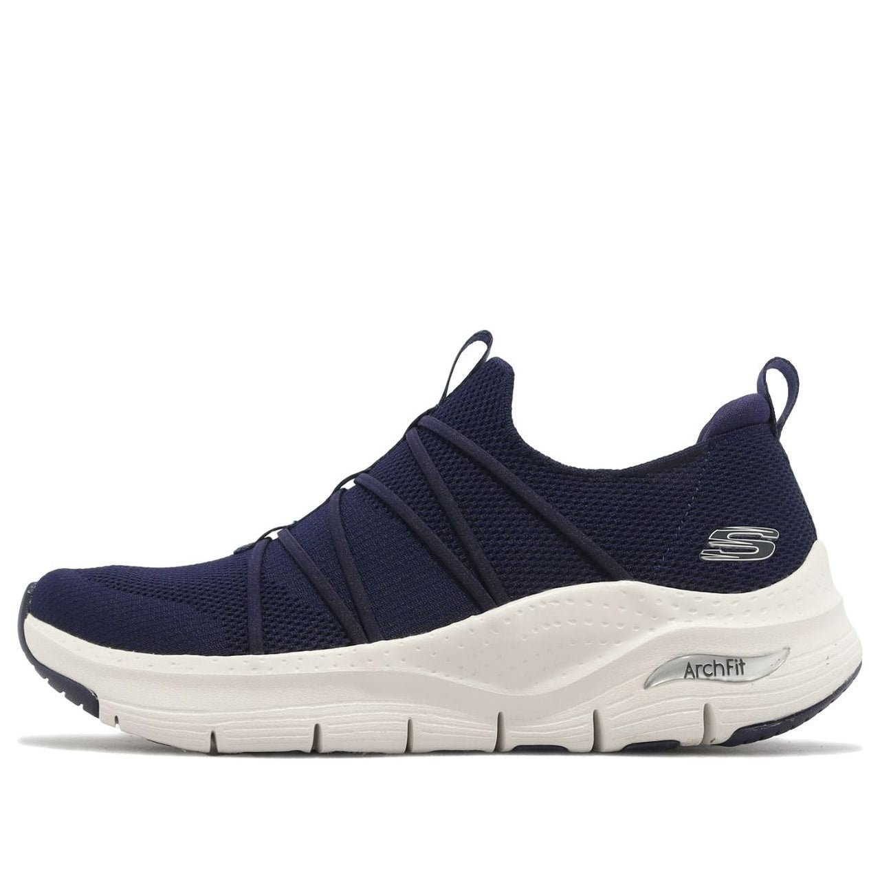 (WMNS) Skechers Arch Fit All Tied 'Navy White' 149564-NVY