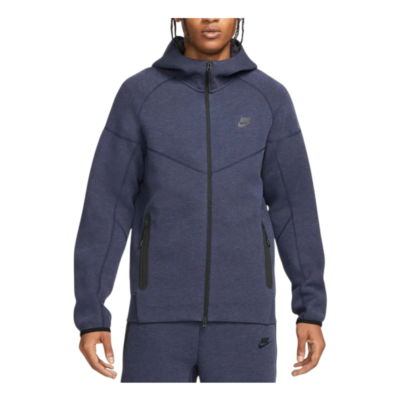 Nike Tech Fleece Windrunner Full-Zip Hoodie 'Obsidian Heather Black' FB7921-473