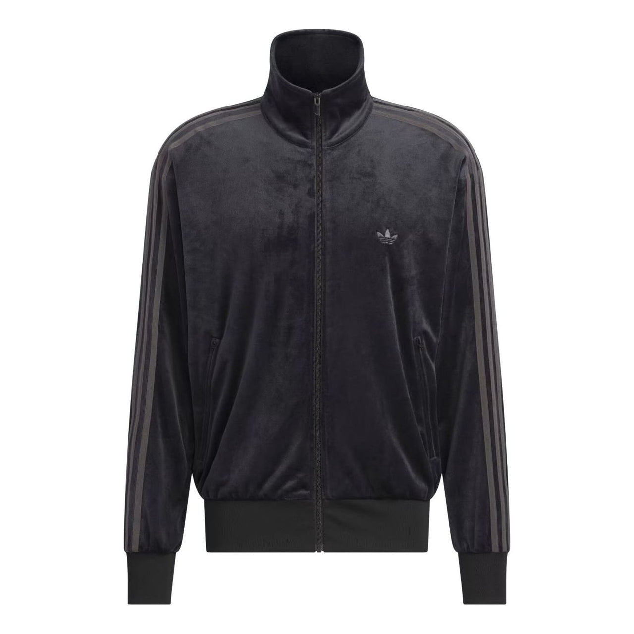 adidas Firebird Velour Track Jacket Asia Sizing 'Black' KQ5474