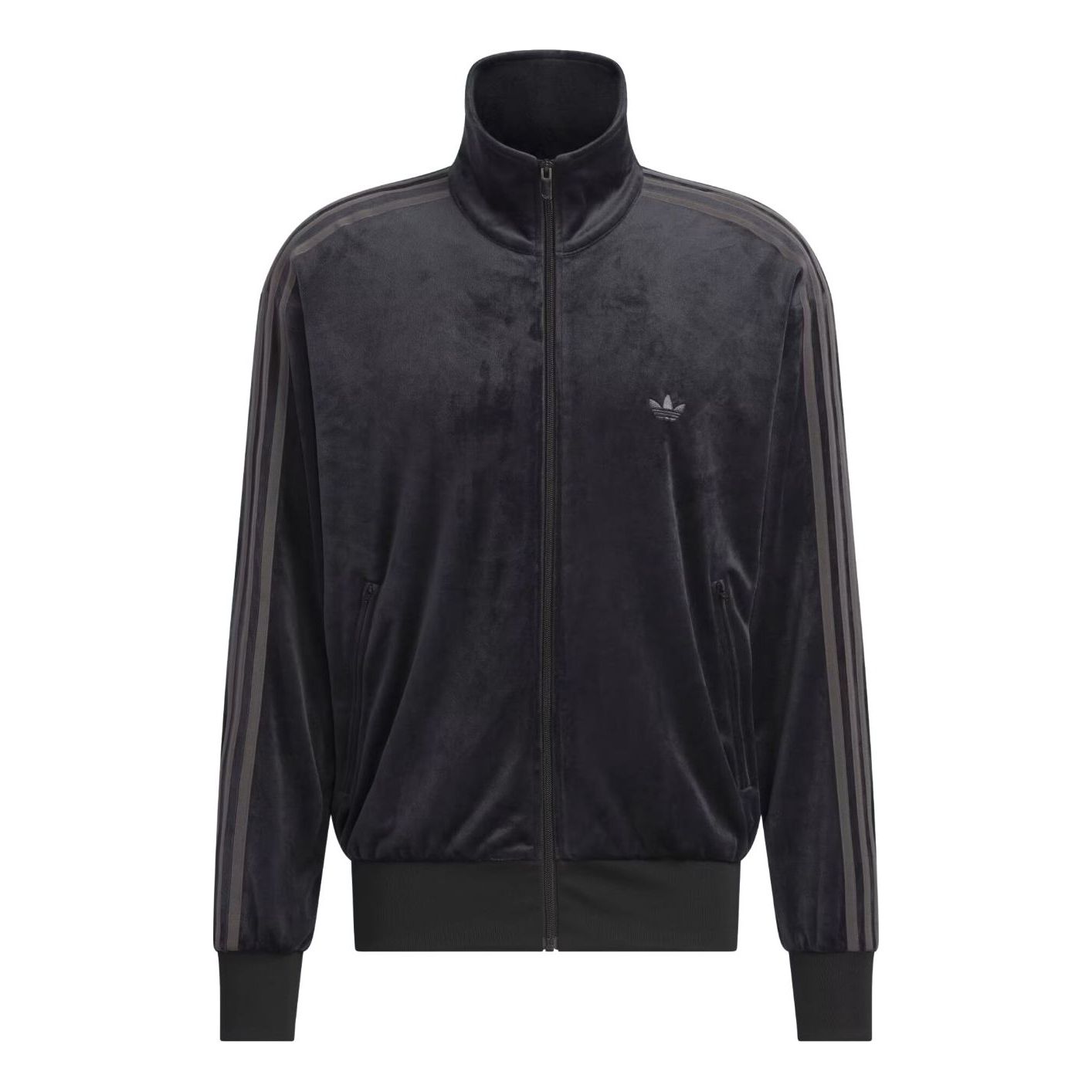 adidas Firebird Velour Track Jacket Asia Sizing 'Black' KQ5474
