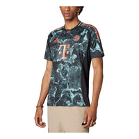 adidas FC Bayern 24/25 Away Football Jersey Asia Sizing 'Black Teal' IZ3130