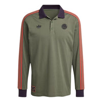 adidas FC Bayern Terrace Icon Long Sleeve Polo Shirt 'Base Green' JN0253