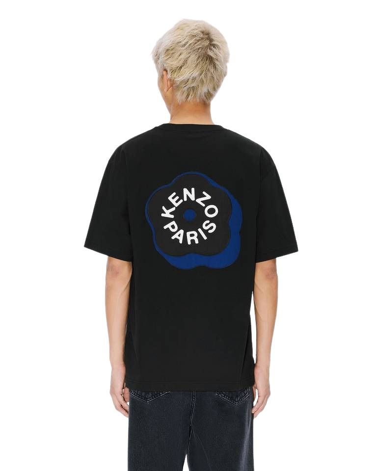 KENZO Boke Flower 2.0 Embroidered Oversized T-shirt in Cotton 'Black' FG55TS4024SG.99J