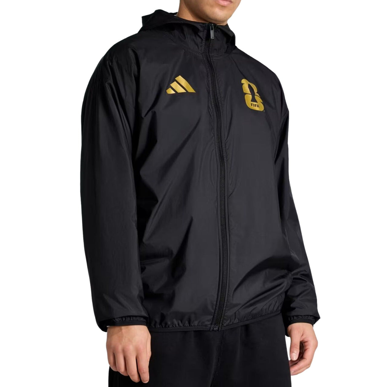 adidas FIFA World Cup 2026 Official Emblem Windbreaker Jacket 'Black' KB3712