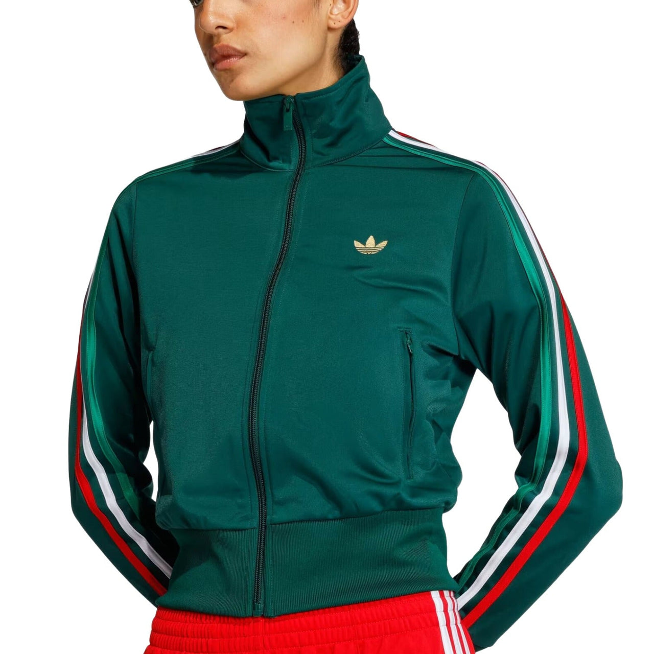 (WMNS) adidas Firebird Classic Track Top 'Team Dark Green Bold Green White' KC6568