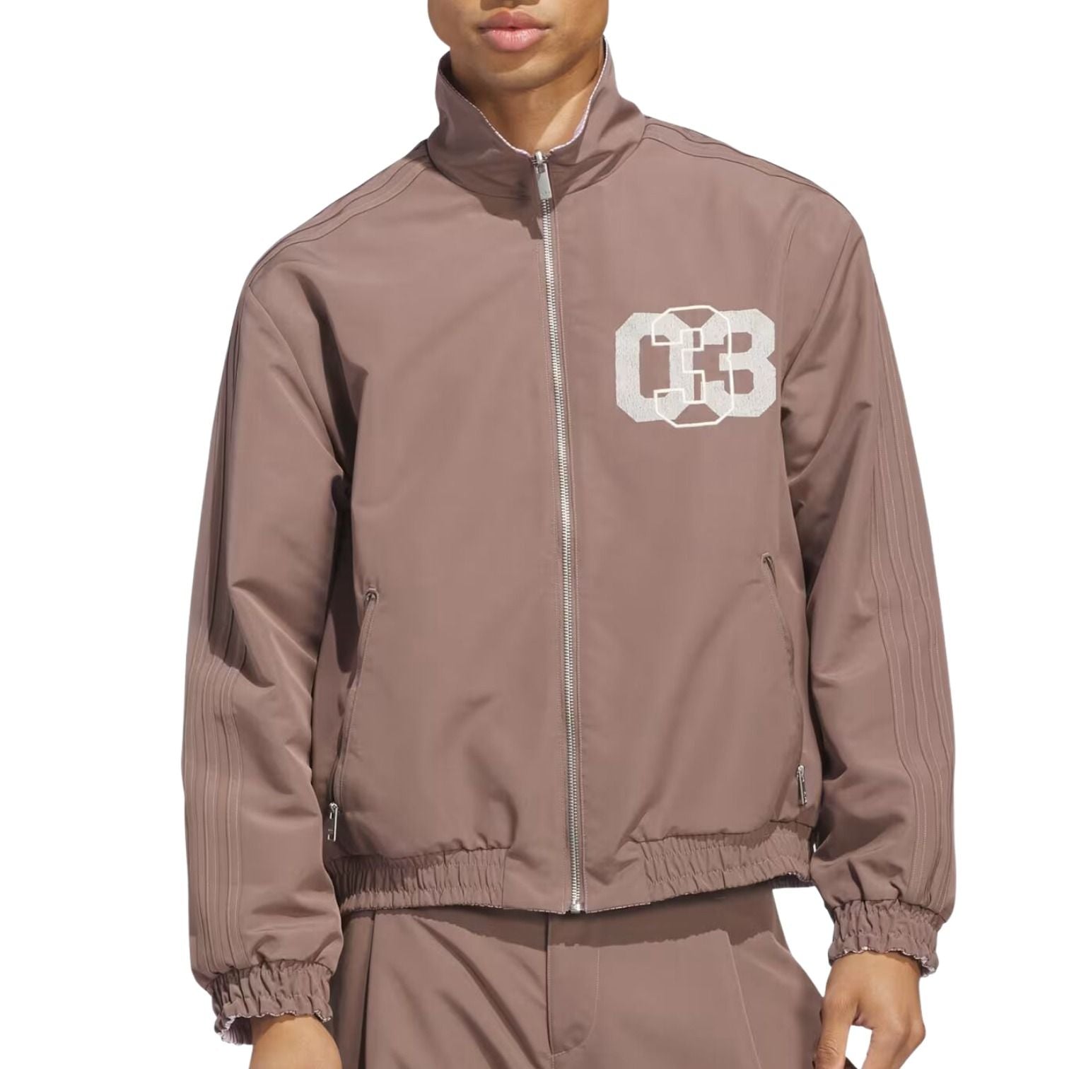 adidas Firebird Coach Jacket Asia Sizing 'Trace Brown Team Victory Red' KU0514