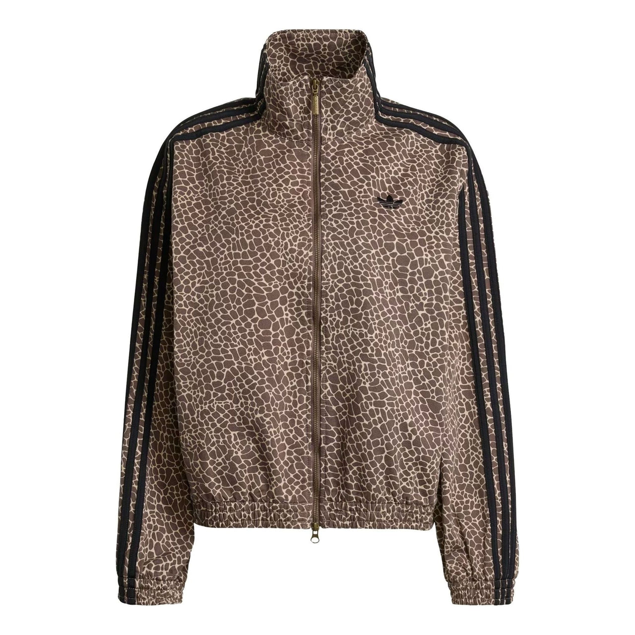 (WMNS) adidas Firebird Oversized Aop Denim Jacket 'Earth Strata Stone Khaki' KD2815