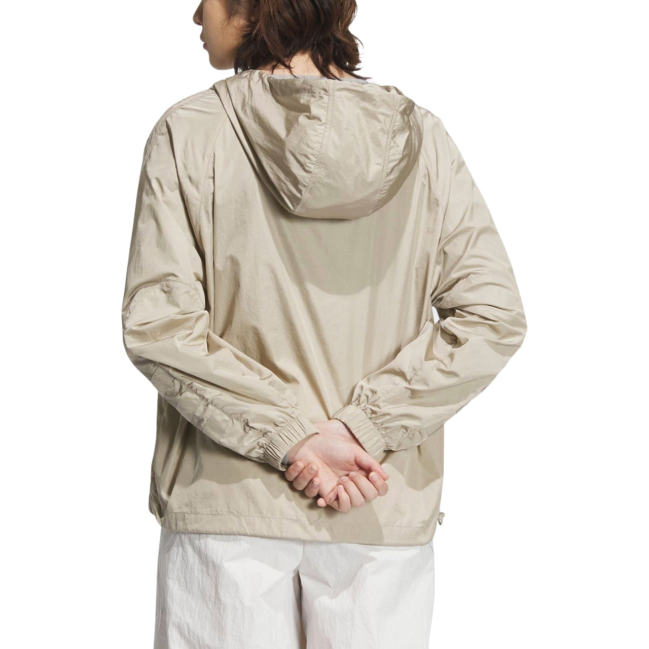 (WMNS) adidas Fat 3-Stripes Windbreaker 'Wonder Beige' JD6382