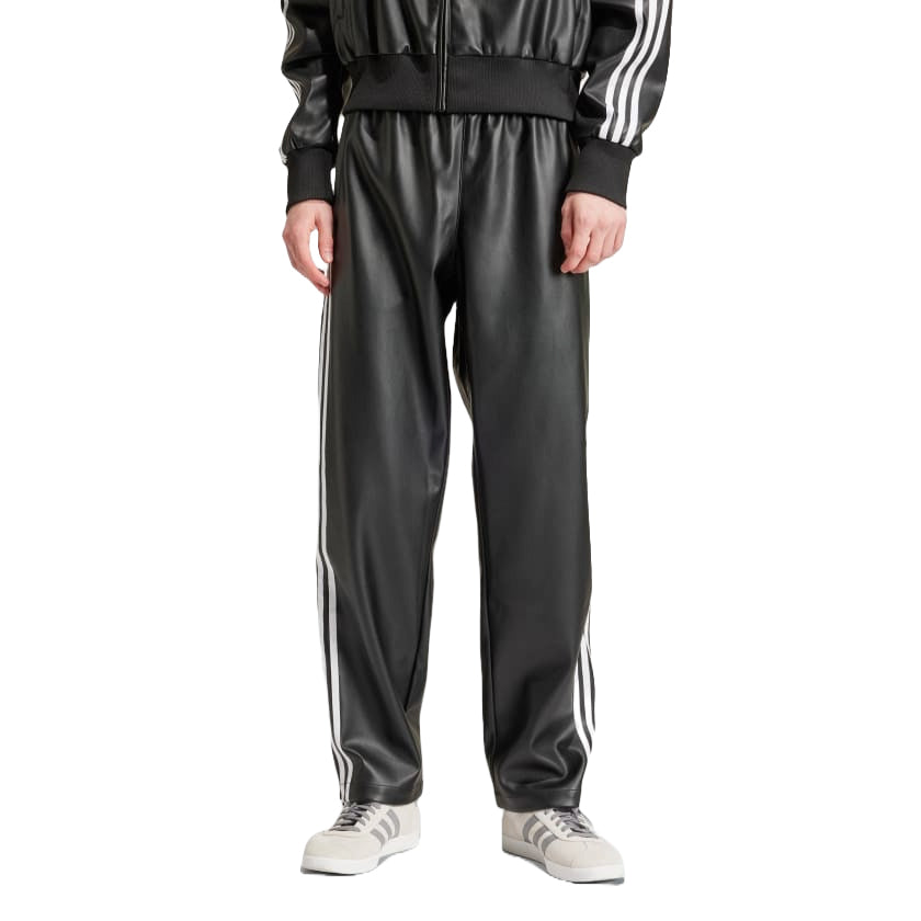 adidas Faux Leather Adicolor 3-Stripes Firebird Track Suit Pants Asia Sizing 'Black' IZ4038