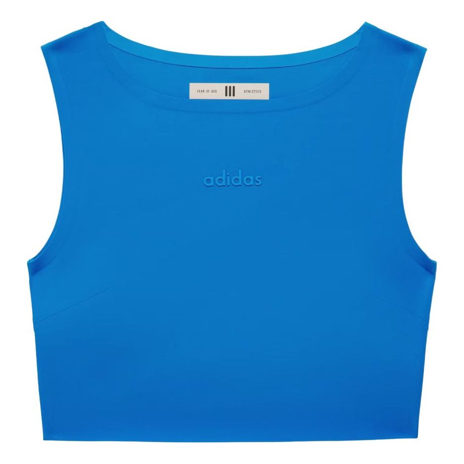 (WMNS) adidas Fear of God Athletics Cropped Tank Asia Sizing 'Blue Rush' IV9292