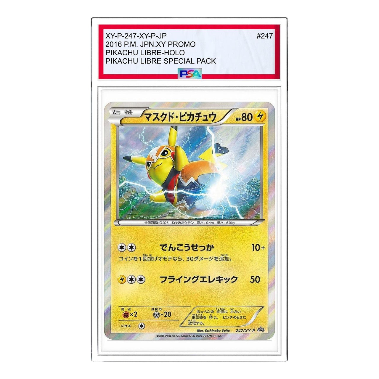 Pokemon XY-P Promotional cards [XY-P 247/XY-P] 'Pikachu Libre: PROMO' XY-P-247-XY-P-JP