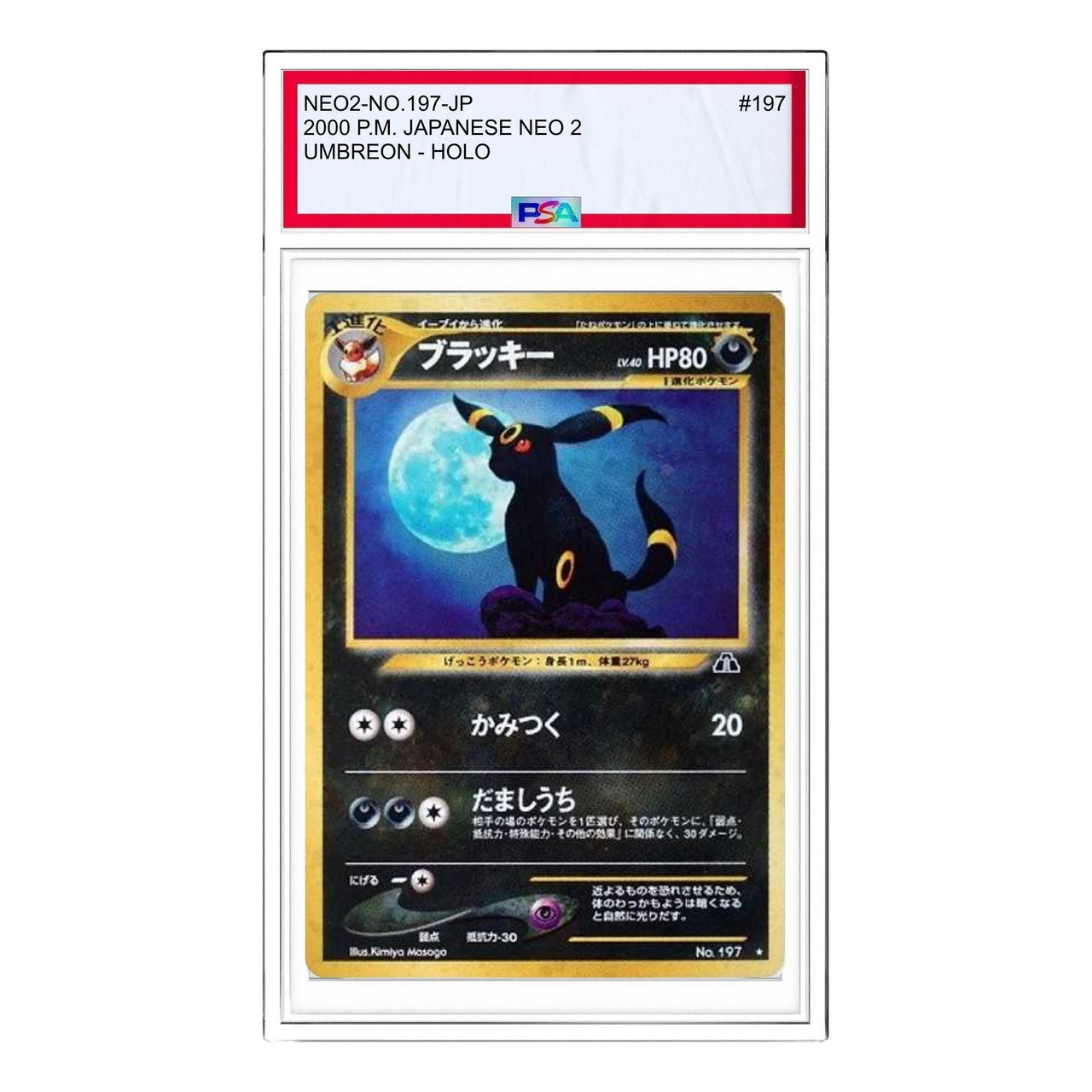 Pokemon Crossing the Ruins... [neo2 No.197] 'Umbreon R: Old Back' NEO2-NO.197-JP