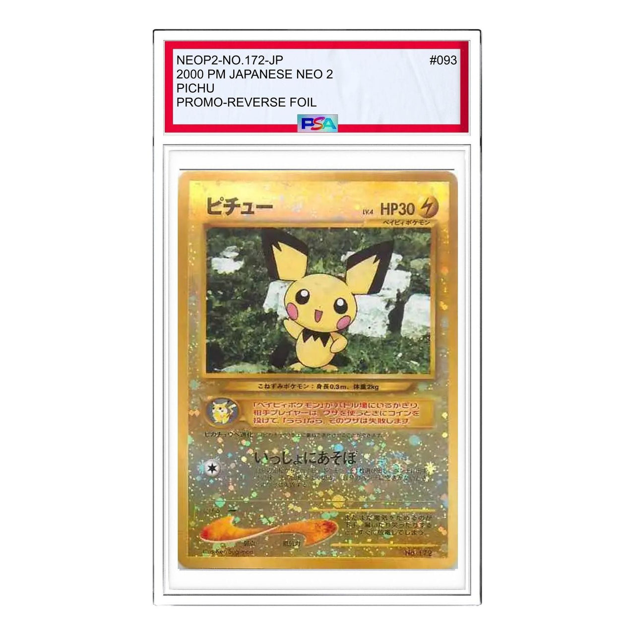 Pokemon Premium File 2 [neoP2 No.172] 'Pichu Premium File 2: Old Back' NEOP2-NO.172-JP