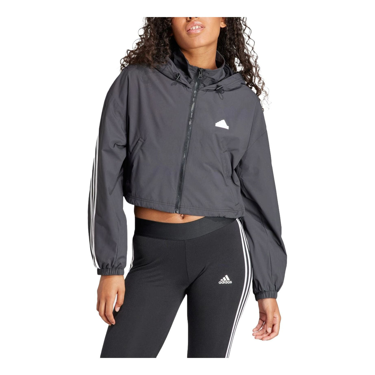 (WMNS) adidas Future Icons 3-Stripes WIND.RDY Jacket Asia Sizing 'Black White' IS3660