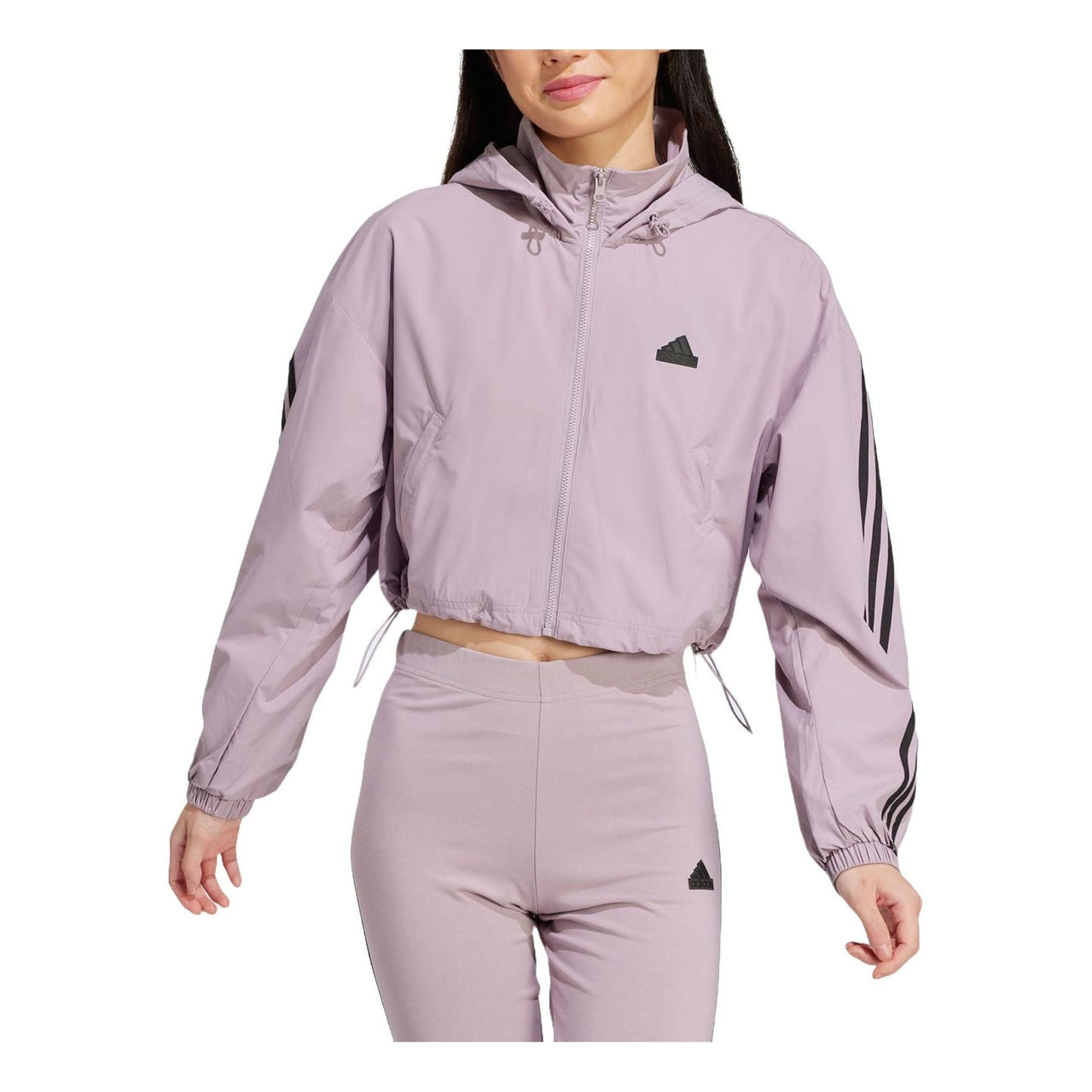 (WMNS) adidas Future Icons 3-Stripes WIND.RDY Jacket Asia Sizing 'Purple Black' IP1573
