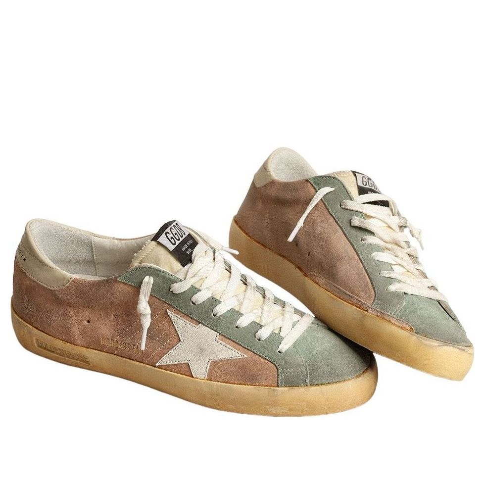 Golden Goose Super-Star 'Brown Green White' GMF00101-F004028-82123