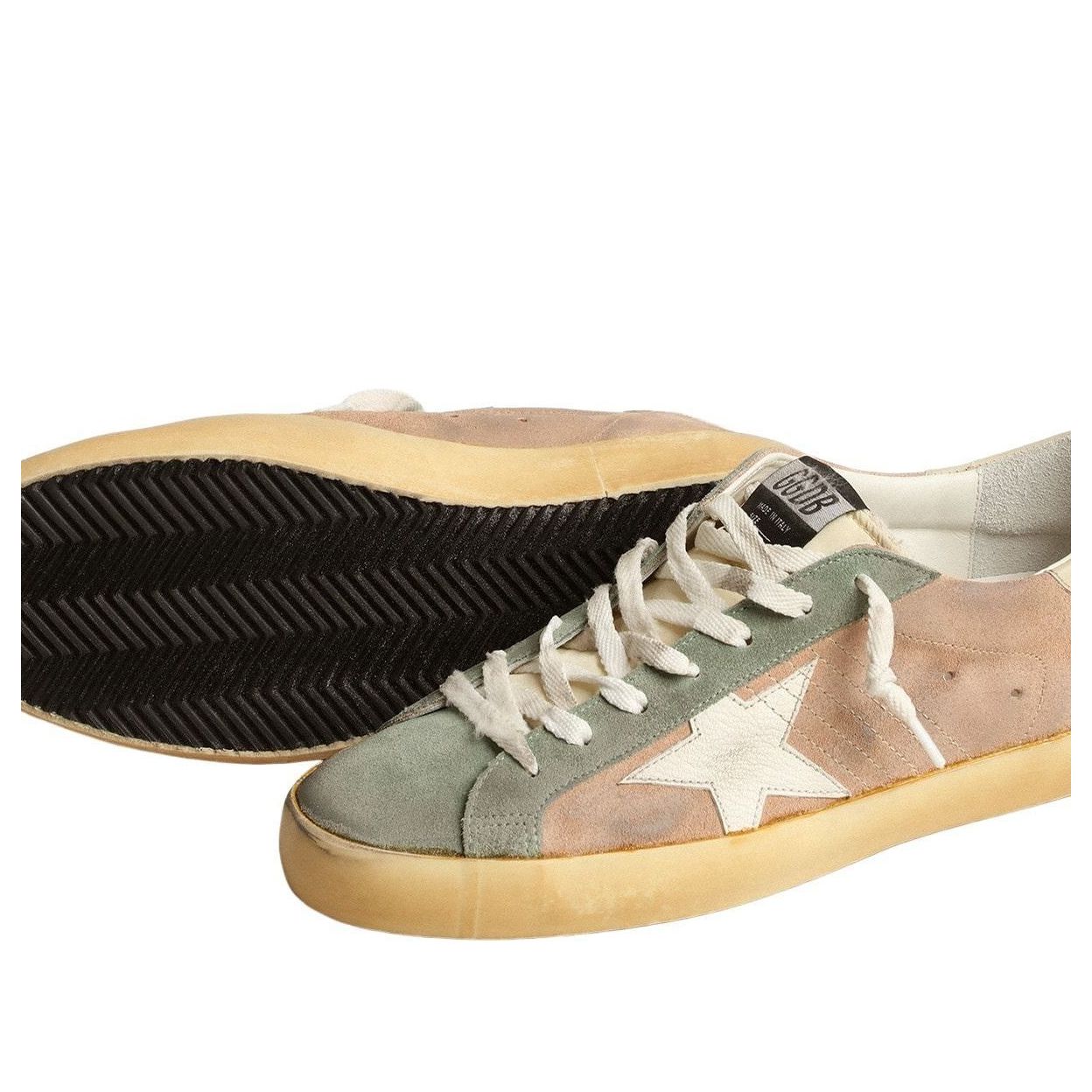 Golden Goose Super-Star 'Brown Green White' GMF00101-F004028-82123