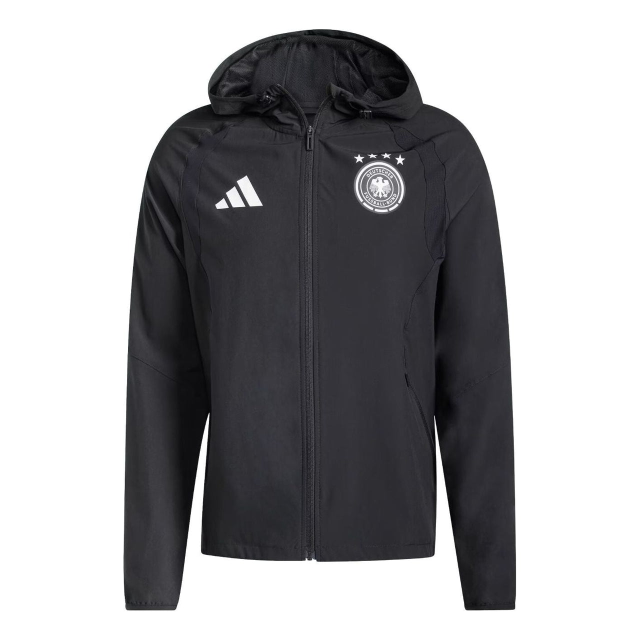 adidas Germany Tiro Travel Full Zip Windbreaker 'Black' JZ9326