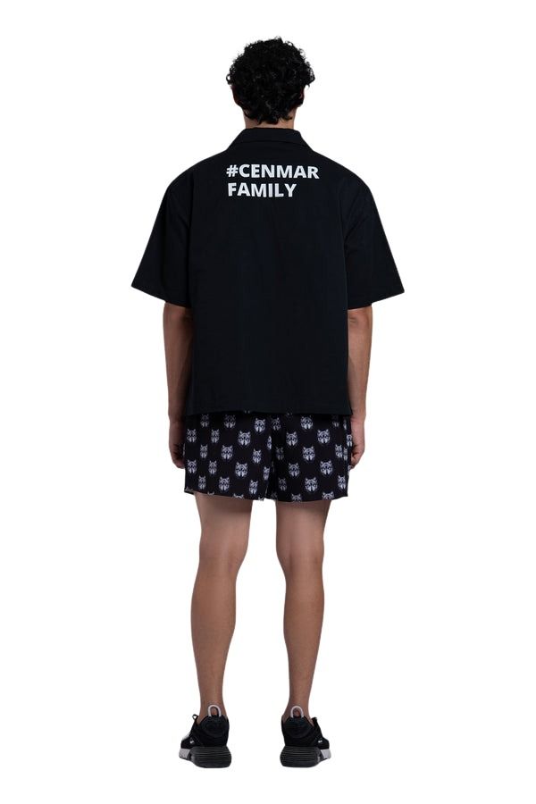 House of Cenmar Short with Cenmar Wolf Artwork 'Black' HOC-STF29