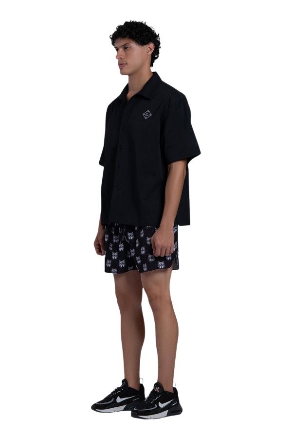 House of Cenmar Short with Cenmar Wolf Artwork 'Black' HOC-STF29