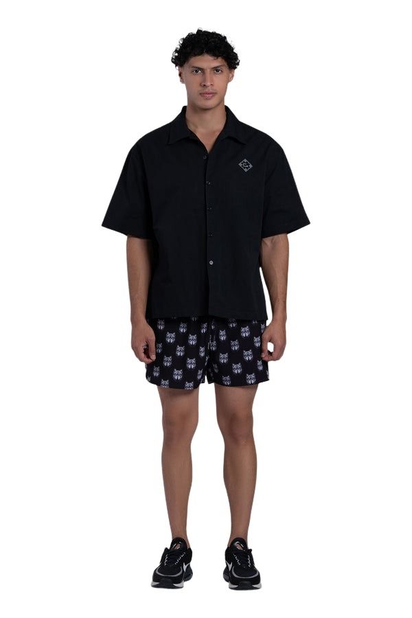 House of Cenmar Short with Cenmar Wolf Artwork 'Black' HOC-STF29