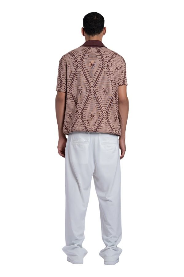 House of Cenmar Polo with Cenmar Artwork 'Brown' HOC-SS24R