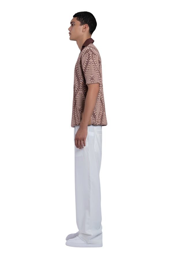House of Cenmar Polo with Cenmar Artwork 'Brown' HOC-SS24R