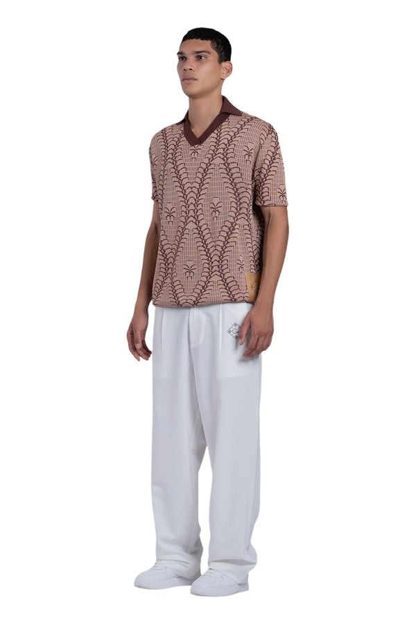 House of Cenmar Polo with Cenmar Artwork 'Brown' HOC-SS24R