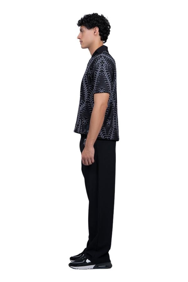 House of Cenmar Polo with Cenmar Artwork 'Black' HOC-SS2431R