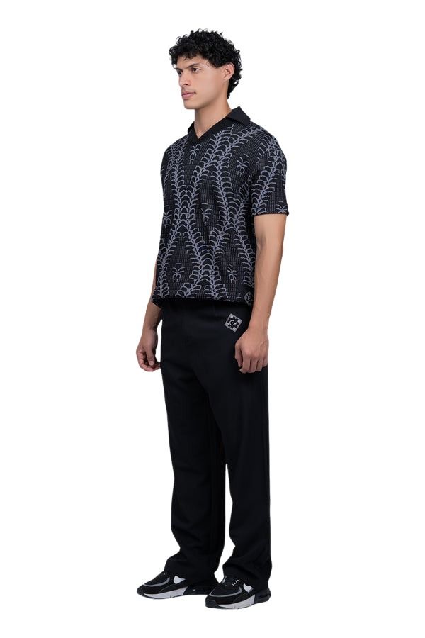 House of Cenmar Polo with Cenmar Artwork 'Black' HOC-SS2431R