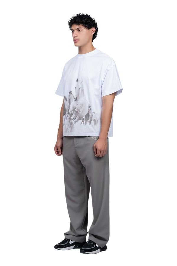 House of Cenmar T-Shirt with Cenmar Horse Artwork 'White' HOC-STF13