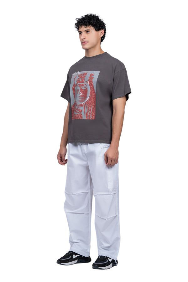 House of Cenmar T-Shirt with Cenmar Man Artwork 'Grey' HOC-STF8