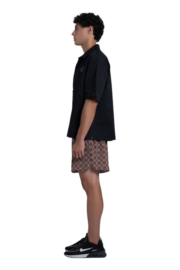 House of Cenmar Short with Cenmar Pattern 'Beige' HOC-STF30