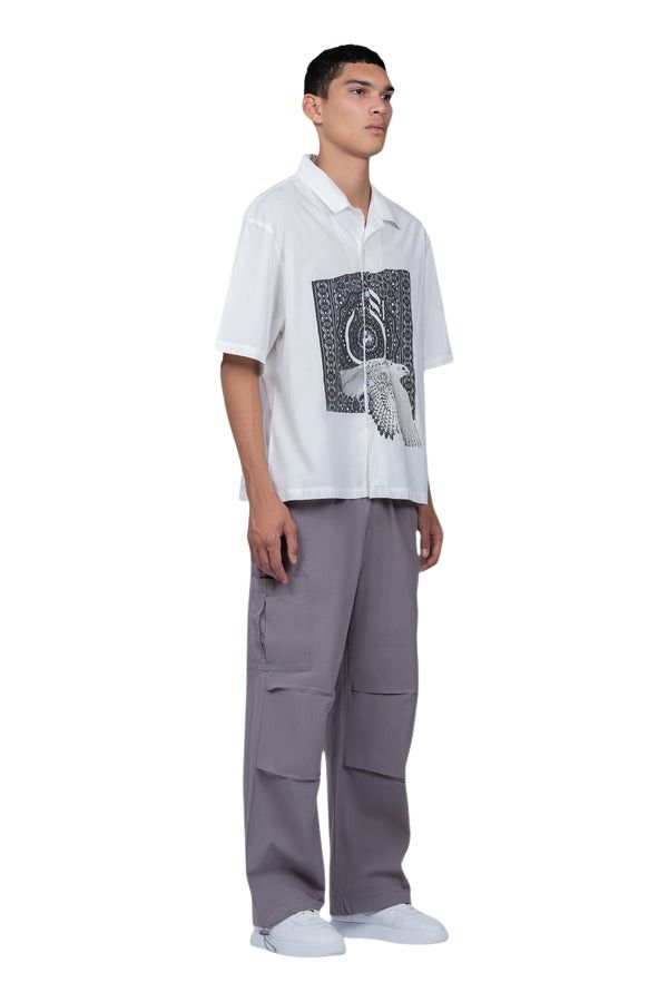 House of Cenmar Shirt with Cenmar Carpet Artwork 'Off-White' HOC-SS24M