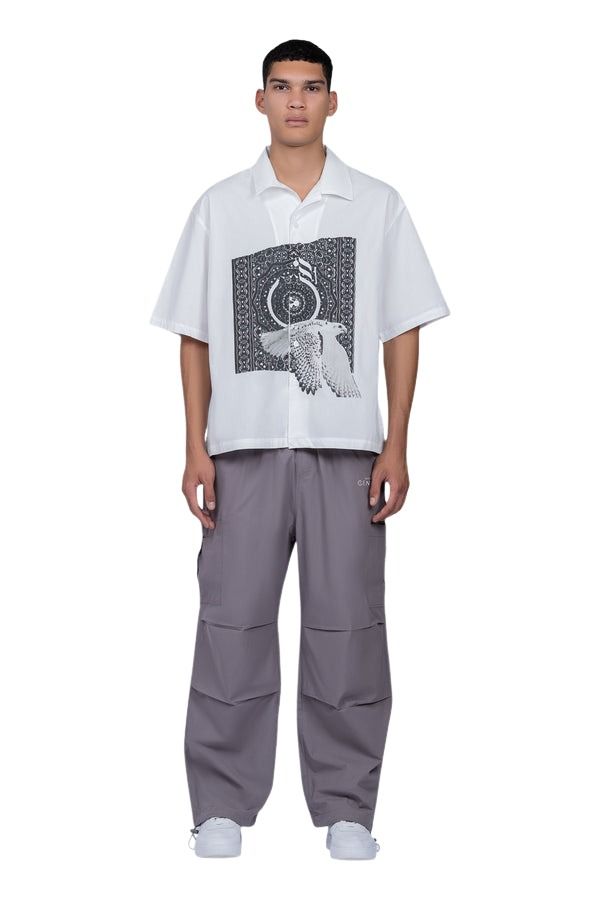 House of Cenmar Shirt with Cenmar Carpet Artwork 'Off-White' HOC-SS24M