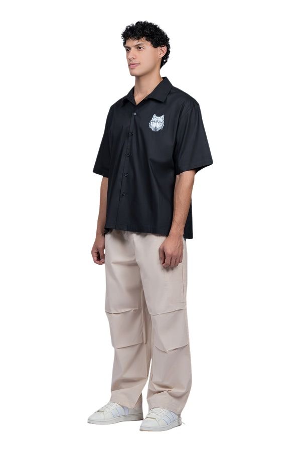 House of Cenmar Shirt with Cenmar Wolf Artwork 'Black' HOC-SS24L
