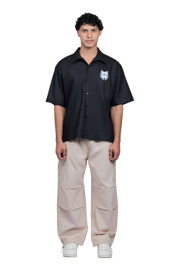 House of Cenmar Shirt with Cenmar Wolf Artwork 'Black' HOC-SS24L