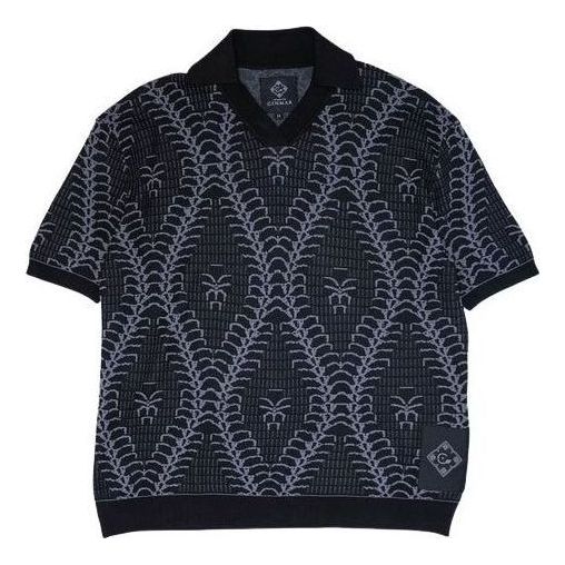 House of Cenmar Polo with Cenmar Artwork 'Black' HOC-SS2431R