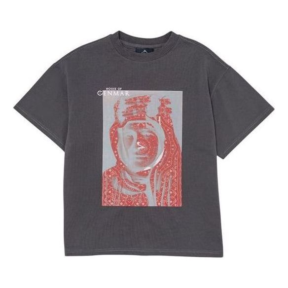 House of Cenmar T-Shirt with Cenmar Man Artwork 'Grey' HOC-STF8