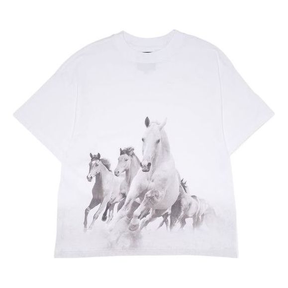 House of Cenmar T-Shirt with Cenmar Horse Artwork 'White' HOC-STF13