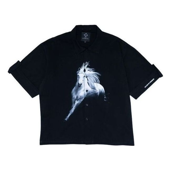 House of Cenmar Shirt with Cenmar Horse Artwork 'Black' HOC-STF23