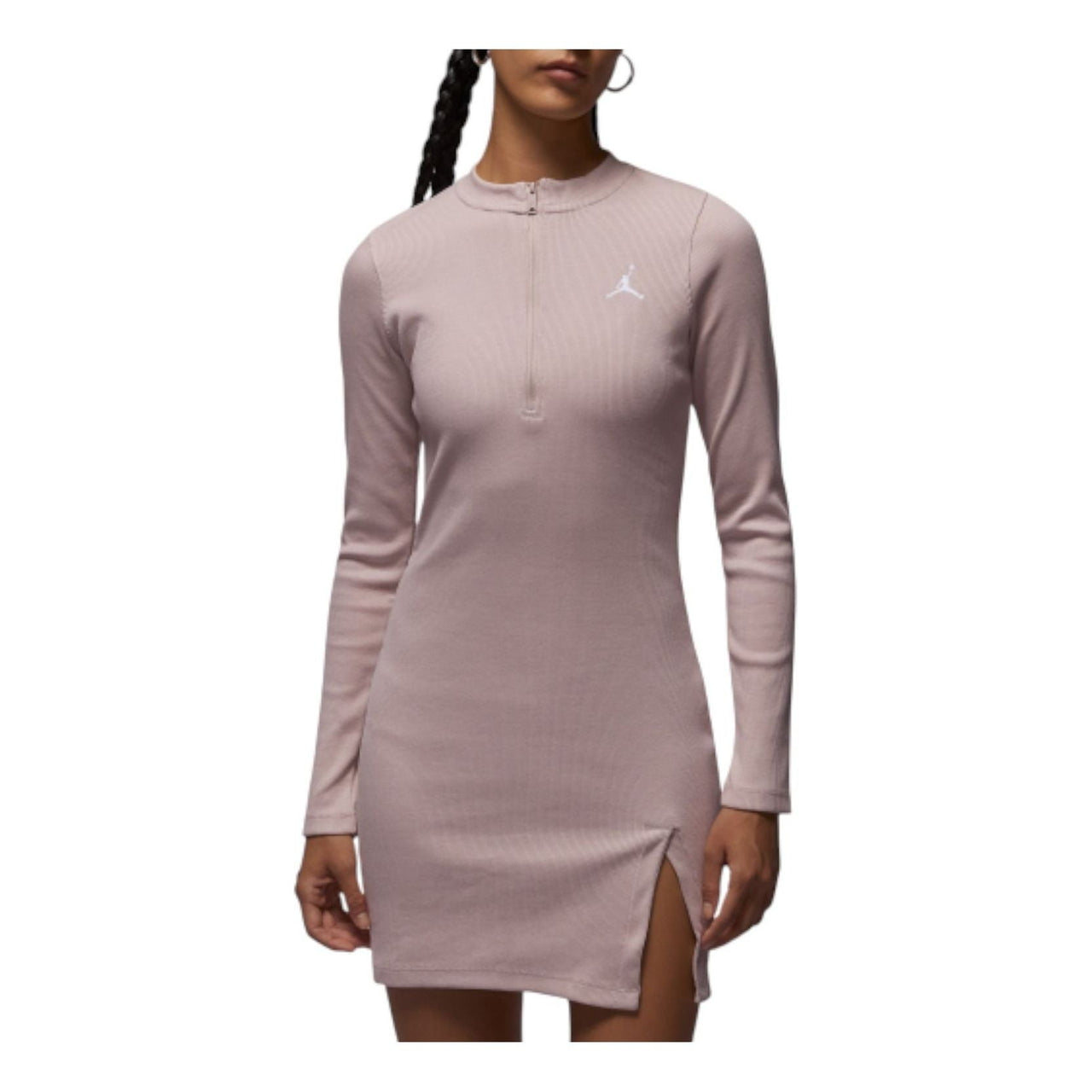 (WMNS) Air Jordan Long Sleeved Knitted Dress 'Fossil Lime White' HF9478-292