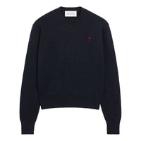 AMI Small Heart Logo Wool Knit 'Navy' HKS826-001-414