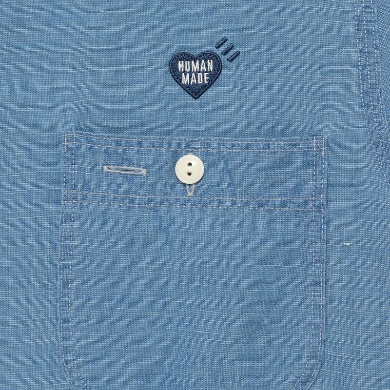 Human Made Chambray S/S Shirt 'Blue' HM31SH040-BLU