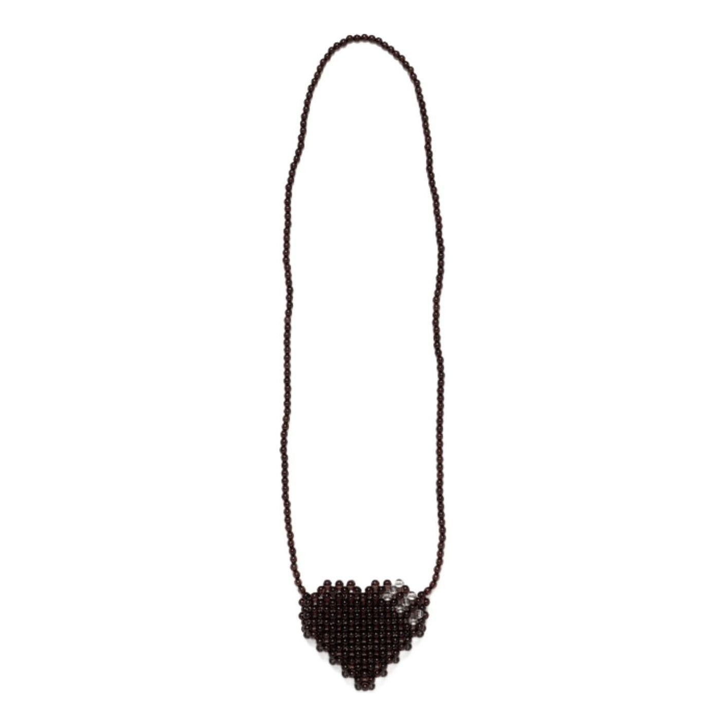 HUMAN MADE Heart Beaded Bag 'Black' HM31GD206-BLK