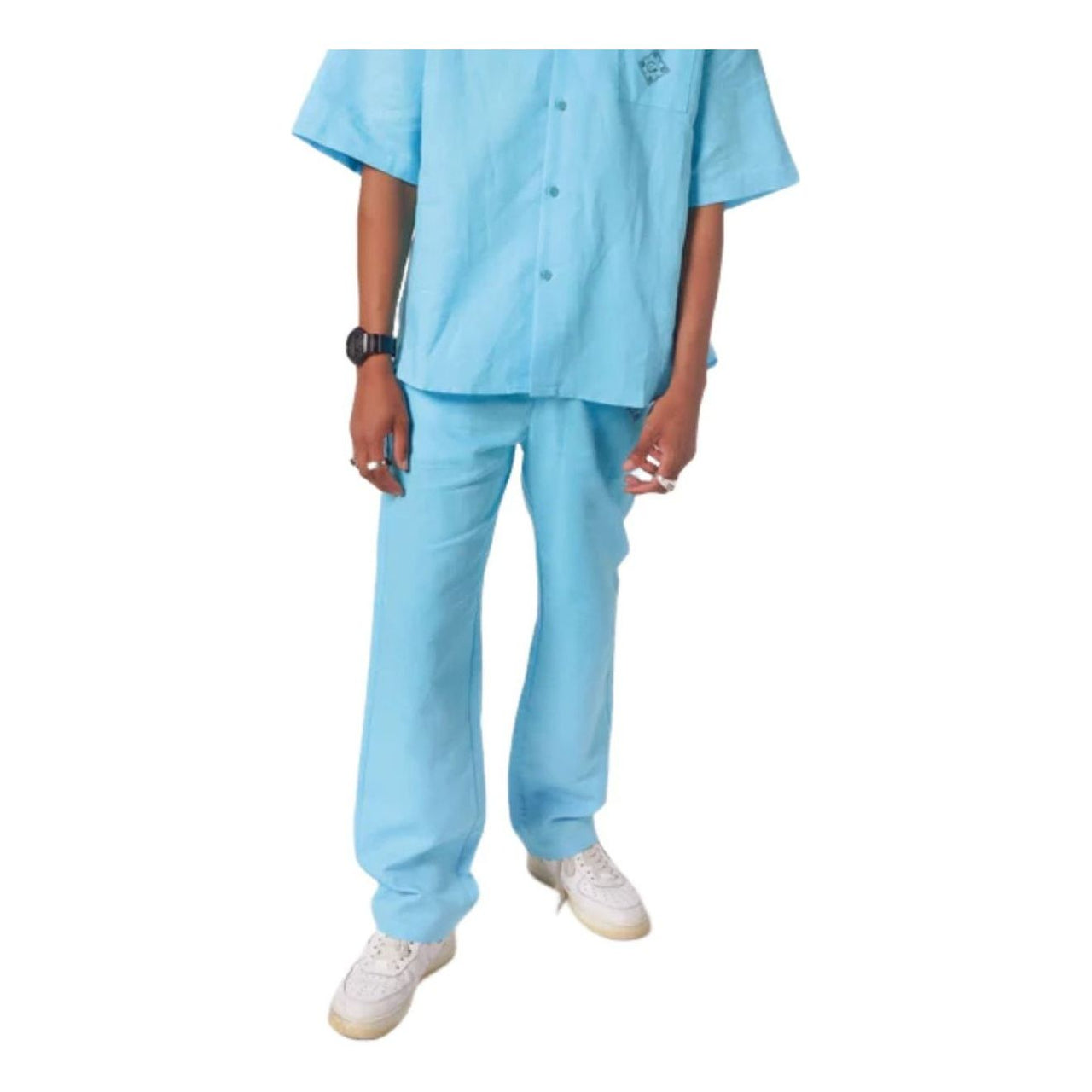 House of Cenmar Linen Pants 'Tiffany Blue' HOC-LI04