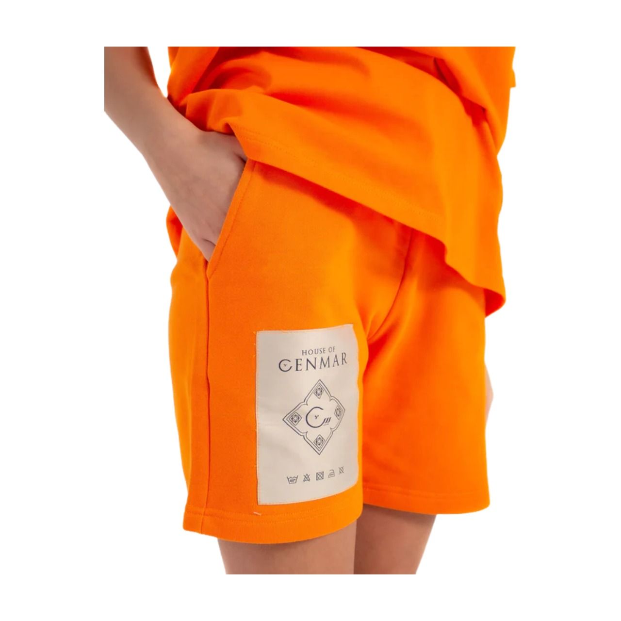 (WMNS) House of Cenmar Logo Patch Short 'Orange' HOC-OS30