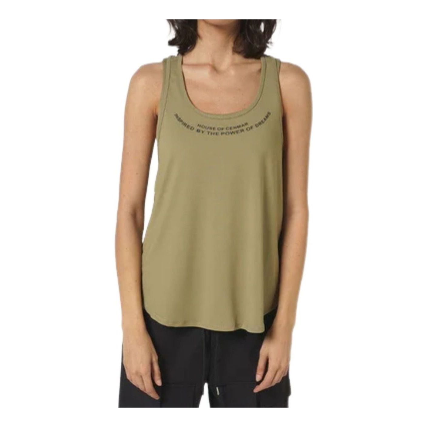 (WMNS) House of Cenmar Activewear Top 'Olive' HOC-PBT